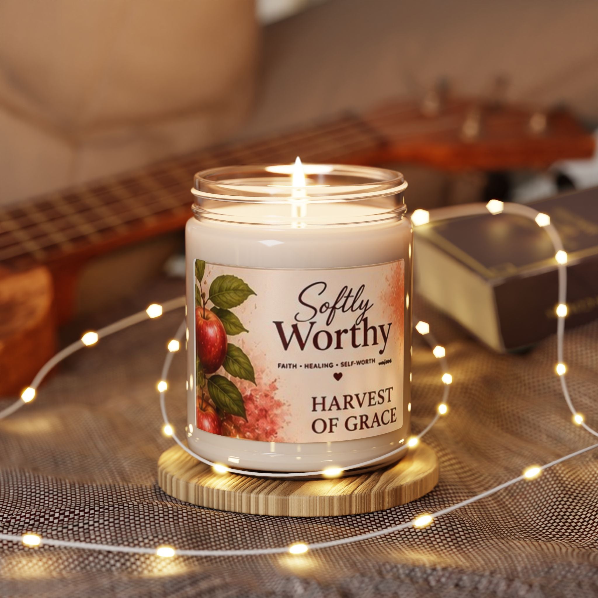 Soy Candle — Harvest of Grace "Softly Worthy" Scented Jar (9 oz)