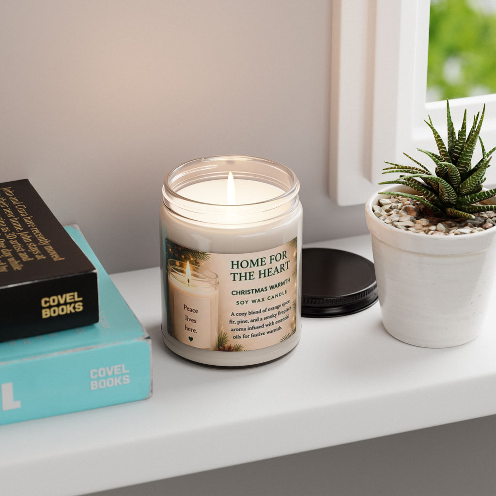 Home for the Heart Christmas Scented Soy Candle — 9oz Holiday Warmth ("Peace lives here")