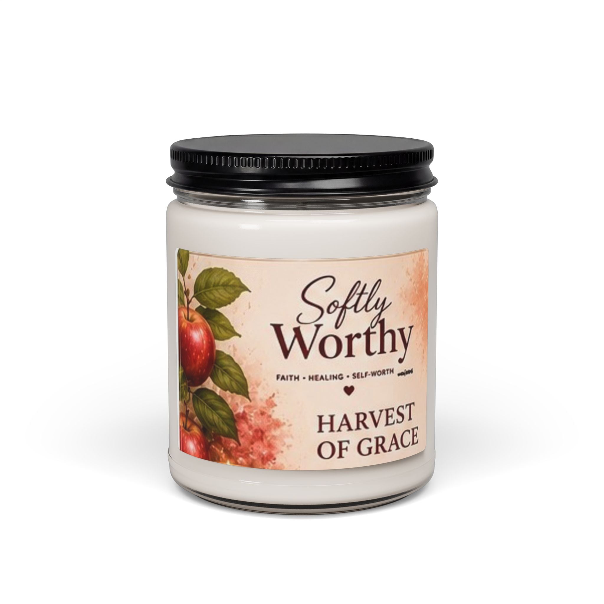 Soy Candle — Harvest of Grace "Softly Worthy" Scented Jar (9 oz)
