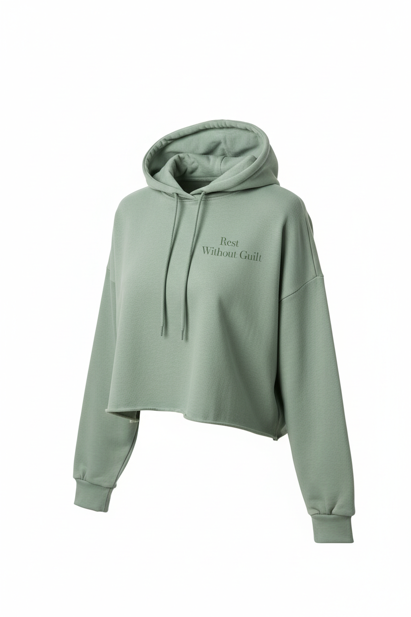 Sage Crop Hoodie